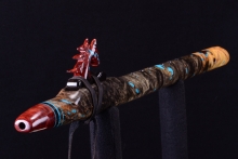 Buckeye Burl Native American Flute, Minor, Mid F#-4, #H42I